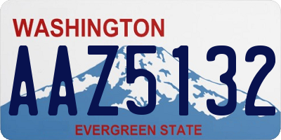 WA license plate AAZ5132