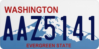 WA license plate AAZ5141