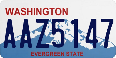 WA license plate AAZ5147