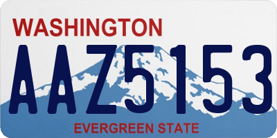 WA license plate AAZ5153