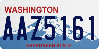WA license plate AAZ5161