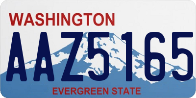 WA license plate AAZ5165