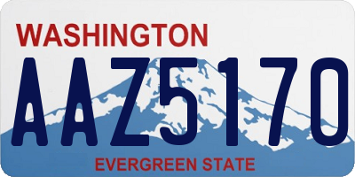 WA license plate AAZ5170