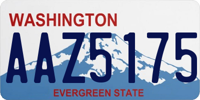 WA license plate AAZ5175
