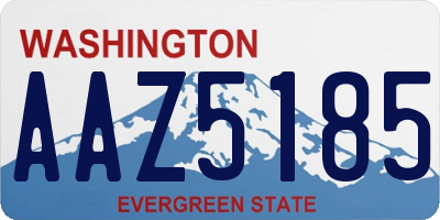WA license plate AAZ5185