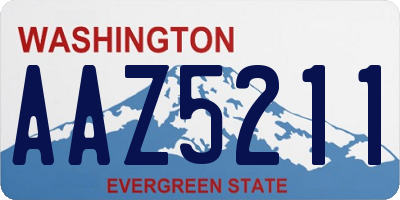 WA license plate AAZ5211