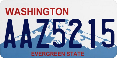 WA license plate AAZ5215