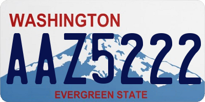 WA license plate AAZ5222