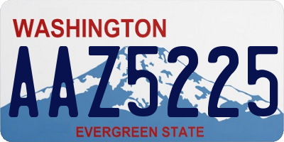 WA license plate AAZ5225