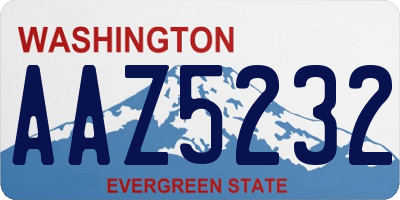 WA license plate AAZ5232