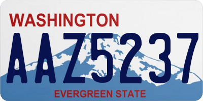 WA license plate AAZ5237