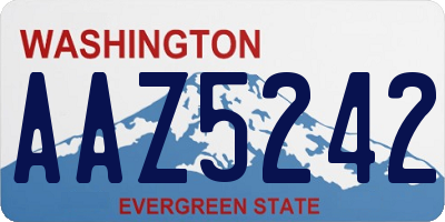 WA license plate AAZ5242