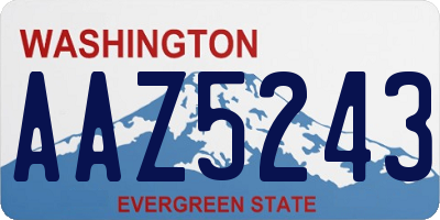 WA license plate AAZ5243
