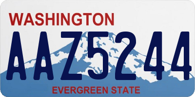 WA license plate AAZ5244
