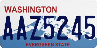 WA license plate AAZ5245