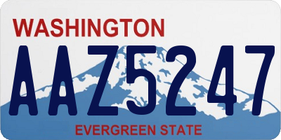 WA license plate AAZ5247