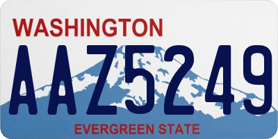 WA license plate AAZ5249