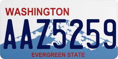 WA license plate AAZ5259