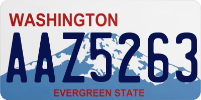 WA license plate AAZ5263
