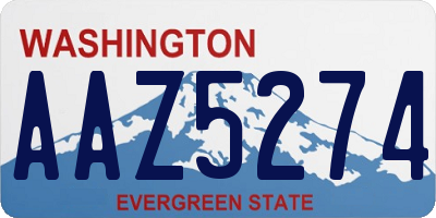 WA license plate AAZ5274