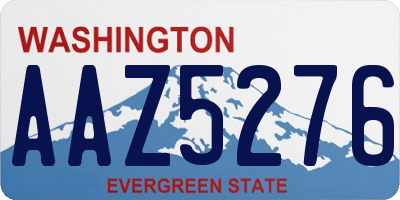 WA license plate AAZ5276