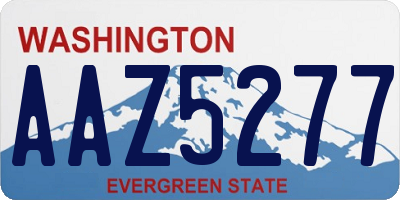 WA license plate AAZ5277