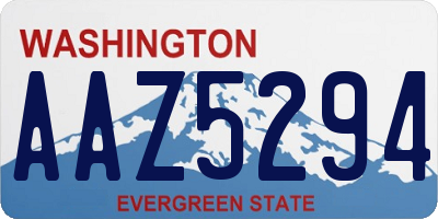WA license plate AAZ5294