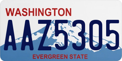 WA license plate AAZ5305