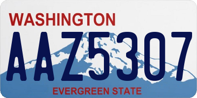 WA license plate AAZ5307