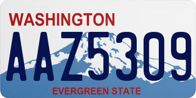 WA license plate AAZ5309
