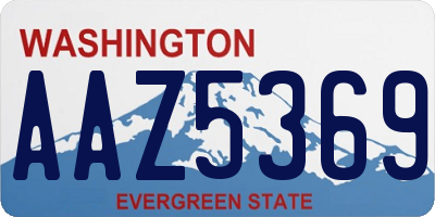 WA license plate AAZ5369