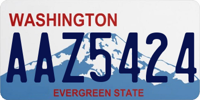 WA license plate AAZ5424