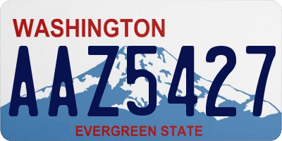 WA license plate AAZ5427