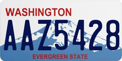 WA license plate AAZ5428