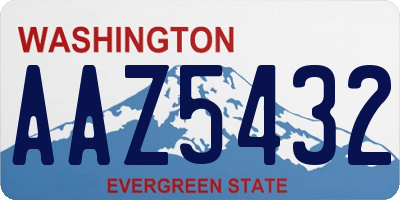 WA license plate AAZ5432