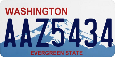 WA license plate AAZ5434