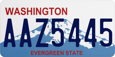 WA license plate AAZ5445