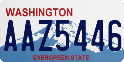 WA license plate AAZ5446