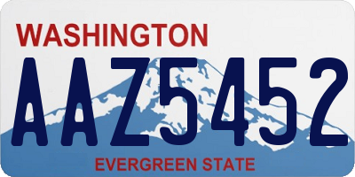 WA license plate AAZ5452