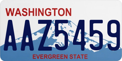 WA license plate AAZ5459