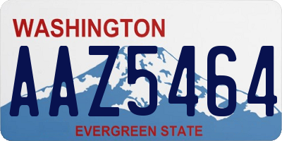 WA license plate AAZ5464