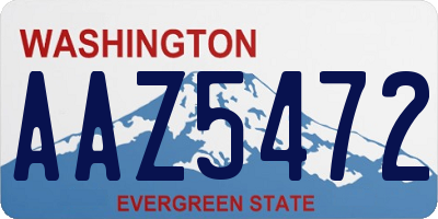 WA license plate AAZ5472