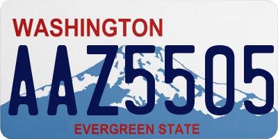 WA license plate AAZ5505