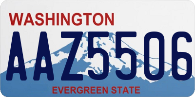 WA license plate AAZ5506