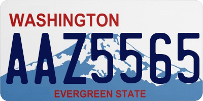 WA license plate AAZ5565