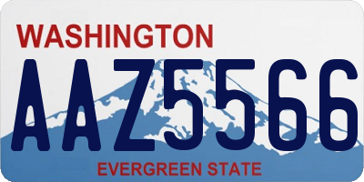 WA license plate AAZ5566