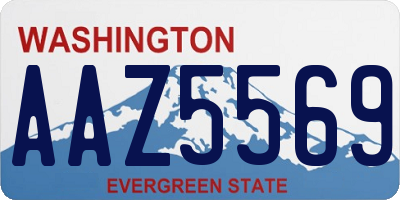 WA license plate AAZ5569
