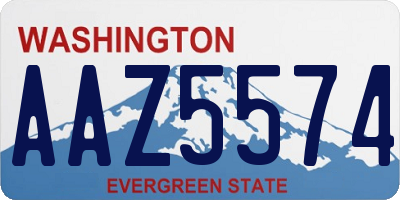 WA license plate AAZ5574