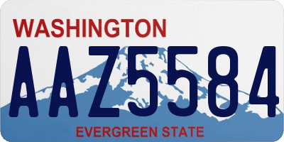 WA license plate AAZ5584