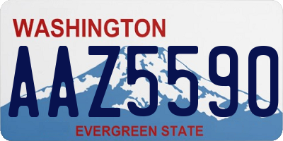 WA license plate AAZ5590